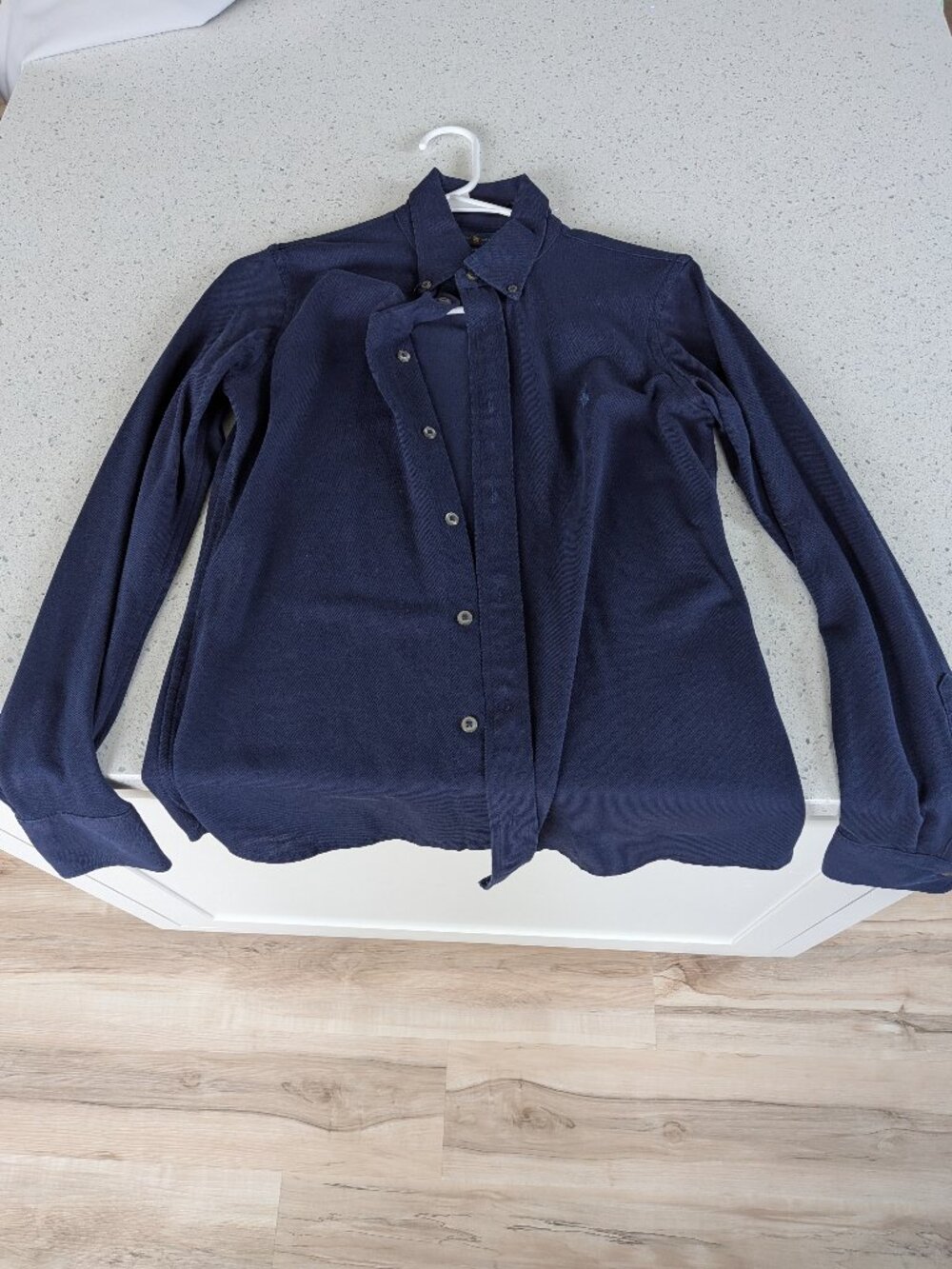: Polo Ralph Lauren Navy Knit Oxford Button Down Shirt - Women’s Medium